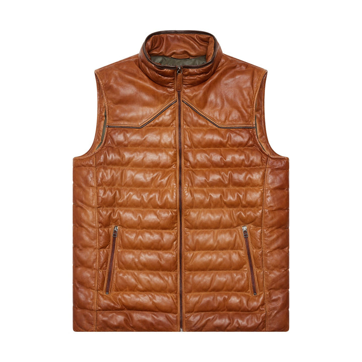 Texas Standard - Maverick Leather Vest - Cognac
