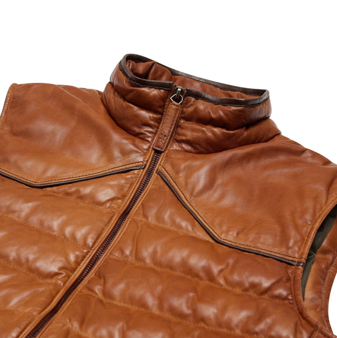 Texas Standard - Maverick Leather Vest - Cognac