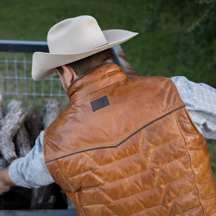 Texas Standard - Maverick Leather Vest - Cognac