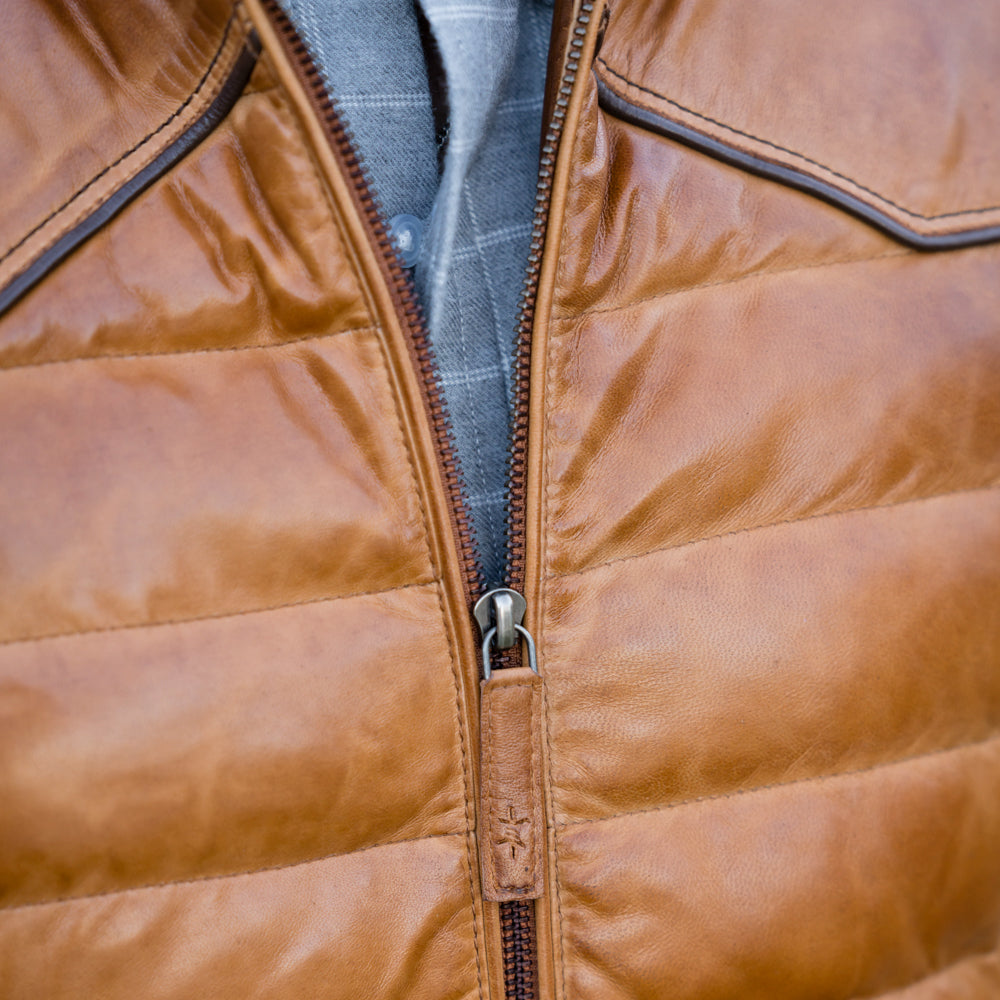 Texas Standard - Maverick Leather Vest - Cognac
