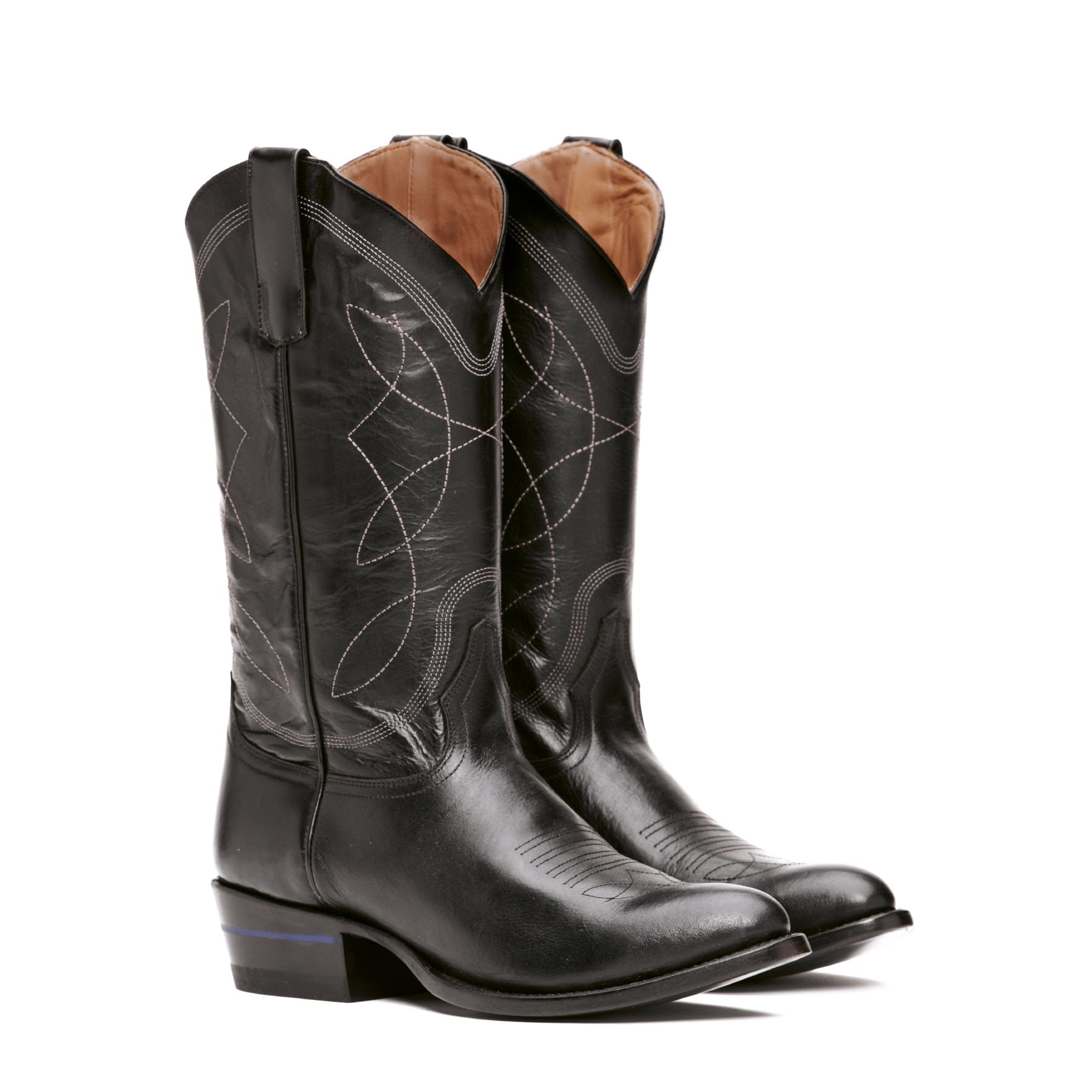 Alvies Boots Men 8.5 D Black Leather Classic Western * Display Pair * NWOB Alvies Men main image 4
