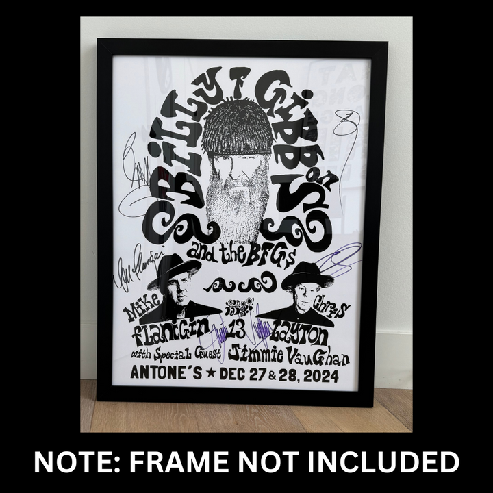 Billy F Gibbons LTD - SIGNED Poster - Billy F Gibbons & The BFG's with Jimmie Vaughan at Antone's - 20” x 26”
