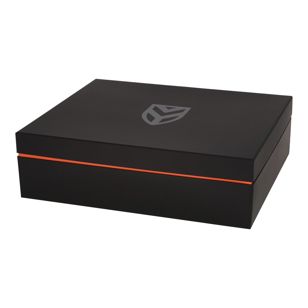 The VY — Alvies x Vince Young limited-edition numbered presentation box, Pigskin Brown colorway, view 1