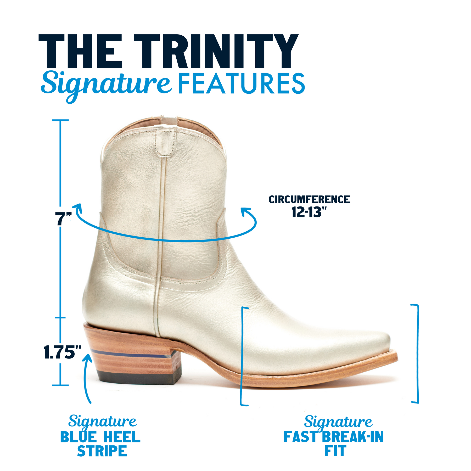 The Trinity Women's Ankle Zip-Up Cowboy Boot – Alvies